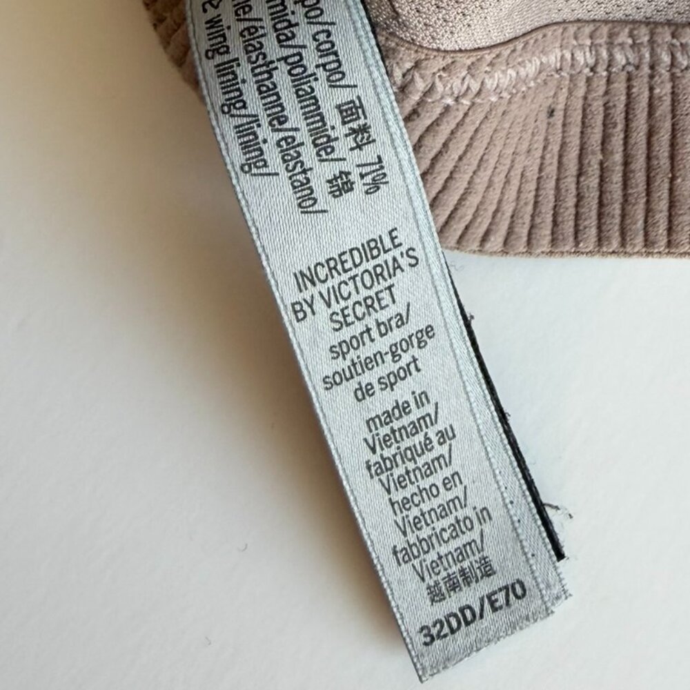 Victoria's Secret VSX Incredible Max™ Sports Bra 32DD Barest Taupe - Picture 8 of 12